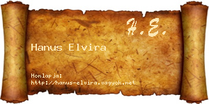 Hanus Elvira névjegykártya